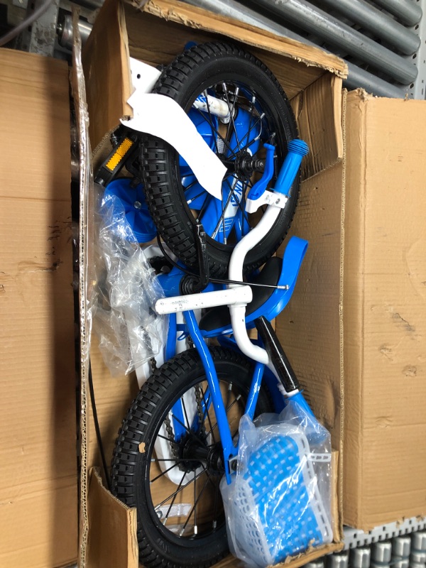 Photo 2 of ****UNKNOWN IF MISSING PIECES********&Elevon Dinos Kids Bike Kids Bicycle with Removable Training Wheels and Basket 12 Inch 14 Inch 16 Inch for Boys Girls Ages 2-9 Years Old
