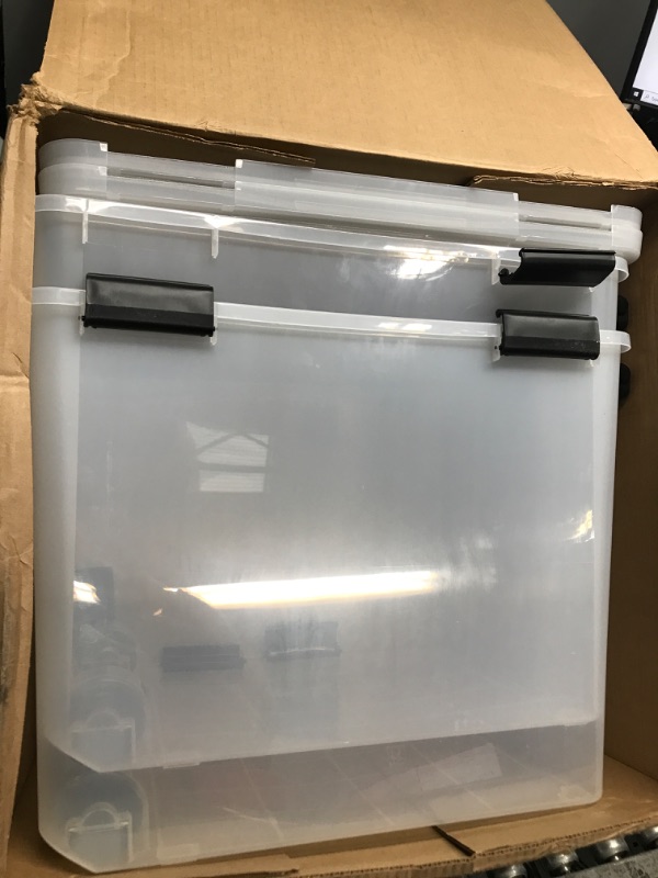 Photo 2 of 103 Qt. WeatherPro Storage Box in Clear
