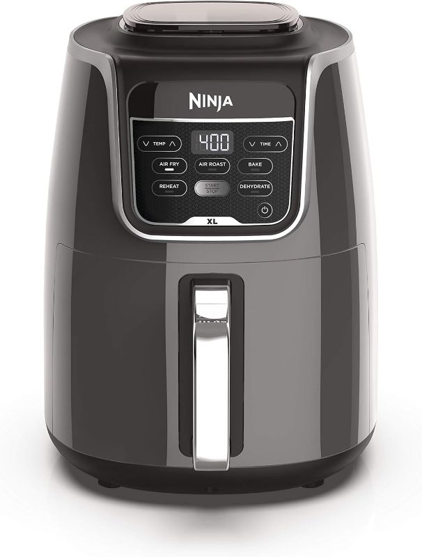 Photo 1 of 
Ninja AF150AMZ Air Fryer XL, 5.5 Qt. Capacity that can Air Fry, Air Roast, Bake, Reheat & Dehydrate, with Dishwasher Safe, Nonstick Basket & Crisper Plate and a Chef-Inspired Recipe Guide, Grey
