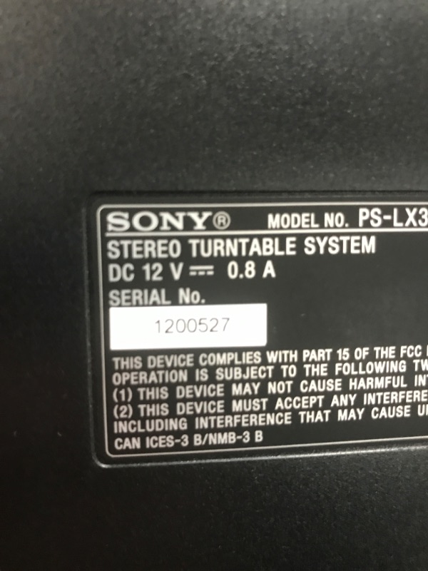 Photo 3 of Sony PS-LX310BT Belt Drive Turntable: Fully Automatic Wireless Vinyl Record Player with Bluetooth and USB Output Black