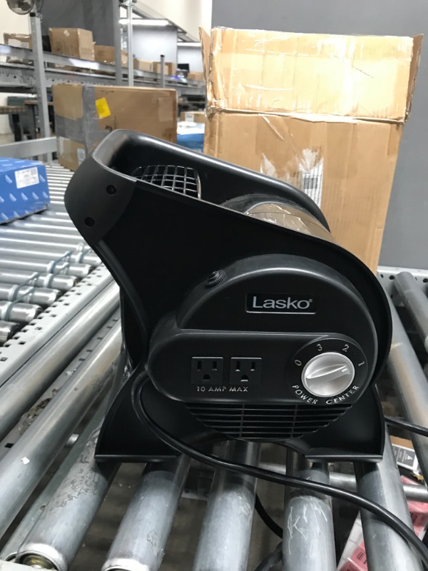 Photo 2 of **NON-FUNCTIONAL**
Lasko U12104 High Velocity Pro Pivoting Utility Fan for Cooling, Ventilating, Exhausting and Drying at Home, Job Site and Work Shop, Black 12104 12.2 x 9.6 x 12.3 inches