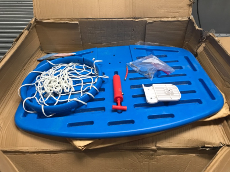 Photo 7 of **USED**
***PARTS ONLY***
GoSports Splash Hoop PRO Swimming Pool Basketball Game, Includes Poolside Water Basketball Hoop, 2 Balls and Pump Blue

