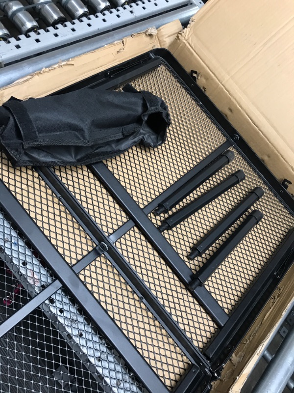 Photo 1 of **USED**
Camping Table, 3 ft Folding Grill Table with Mesh Desktop, Anti-Slip Feet, Height Adjustable, Lightweight & Portable Aluminum Outdoor Table for Camping, Picnic, RV, BBQ