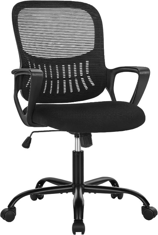 Photo 1 of Office Chair, Desk Chair, Ergonomic Home Office Desk Chairs, Computer Chair with Flip up Armrests, Mesh Desk Chairs with Wheels, Mid-Back Task Chair with...
