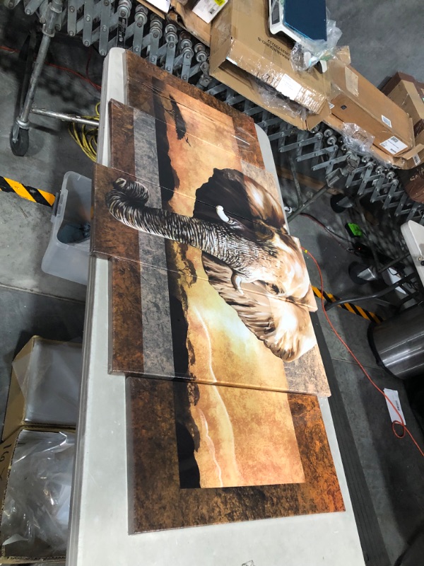 Photo 1 of ***MAJOR DAMAGE SEE NOTES***
iHAPPYWALL Large 5 Pieces African Animal Canvas Wall Art