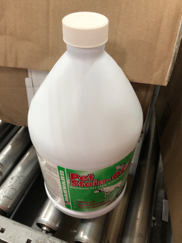 Photo 2 of ***missing bottle***Harvard Chemical 510 Pet Stainoff Enzymatic Pet Stain and Odor Remover, Bubblegum Odor, 1 Gallon Bottle, Milky White (Case of 4)