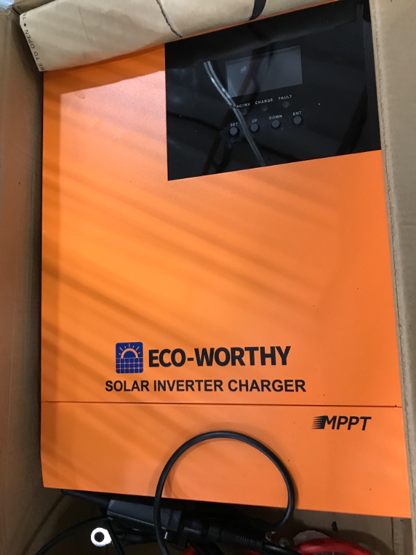 Photo 2 of ECO-WORTHY All-in-one Solar Hybrid Charger Inverter Built in 3000W 24V Pure Sine Wave Power Inverter and 60A MPPT Solar Controller for Off-Grid System