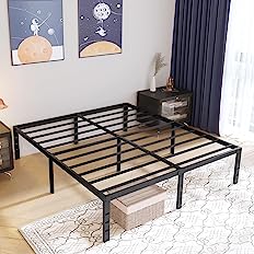 Photo 1 of  Full Size Bed Frame 18 Inch Metal Platform Bed Frame No Box Spring Needed