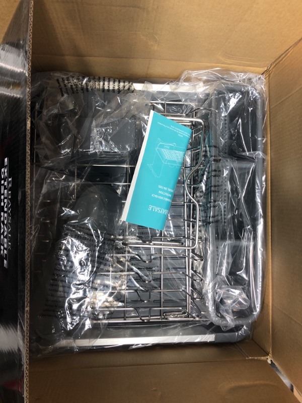 Photo 1 of RBAYSALE Dish Drying Rack, Large Dish Rack Expandable Stainless Steel Dish Drainer with Wine Glass Holder, Utensil Holder, Cutting Board Holder Kitchen Organizer for Kitchen Counter