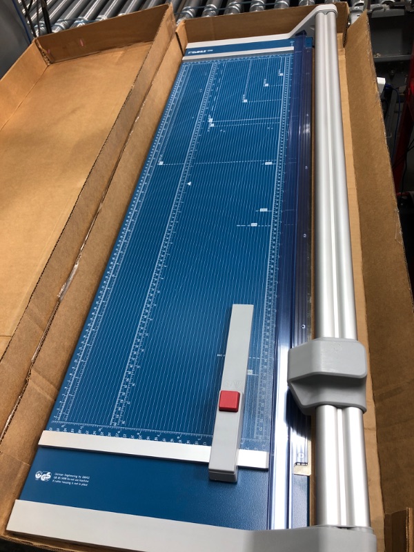 Photo 2 of * used * good condition * see all images * 46 inch length * 
Dahle 554 Professional Rotary Trimmer, 28" Cut Length, 20 Sheet Capacity, Self-Sharpening