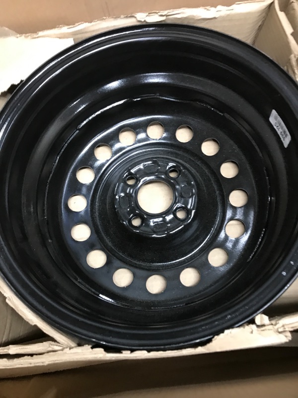 Photo 2 of Dorman 939-110 16 x 6.5 In. Steel Wheel Compatible with Select Chevrolet / Pontiac Models, Black Painted Finish 16 inches X 6.5 inches 5 holes X4.33 inches pitch circle diameter X40 millimeters item offset X5.4 inches wheel backspacing
