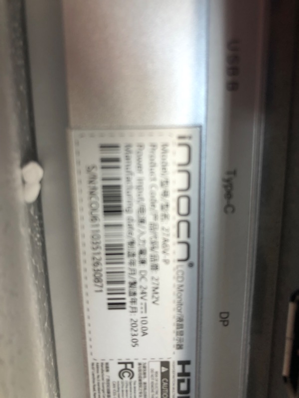 Photo 1 of INNOCN 27" 4K HDR1000 Mini LED Computer Monitor, 99% DCI-P3 99% sRGB, 1.07B Colors, IPS, USB-C, HDMI 2.0, DP, Auto Brightness, Pivot Sensor, Swivel/Height Adjustable, Mountable - 27M2U 27"-Mini LED-4K