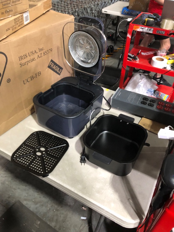 Photo 4 of ***NONFUNCTIONAL - DOESN'T TURN ON - FOR PARTS***
Air Fryer, 1750W 8Qt Visualized Airfryer with Non-stick and Dishwasher-Safe Basket