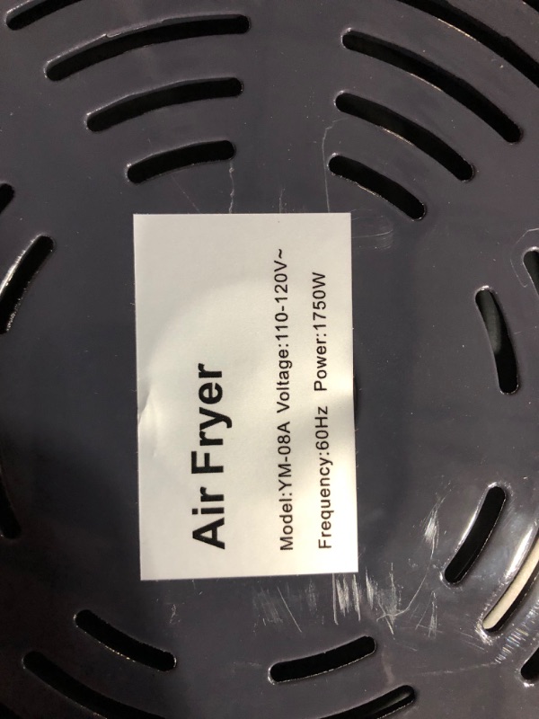 Photo 6 of ***NONFUNCTIONAL - DOESN'T TURN ON - FOR PARTS***
Air Fryer, 1750W 8Qt Visualized Airfryer with Non-stick and Dishwasher-Safe Basket