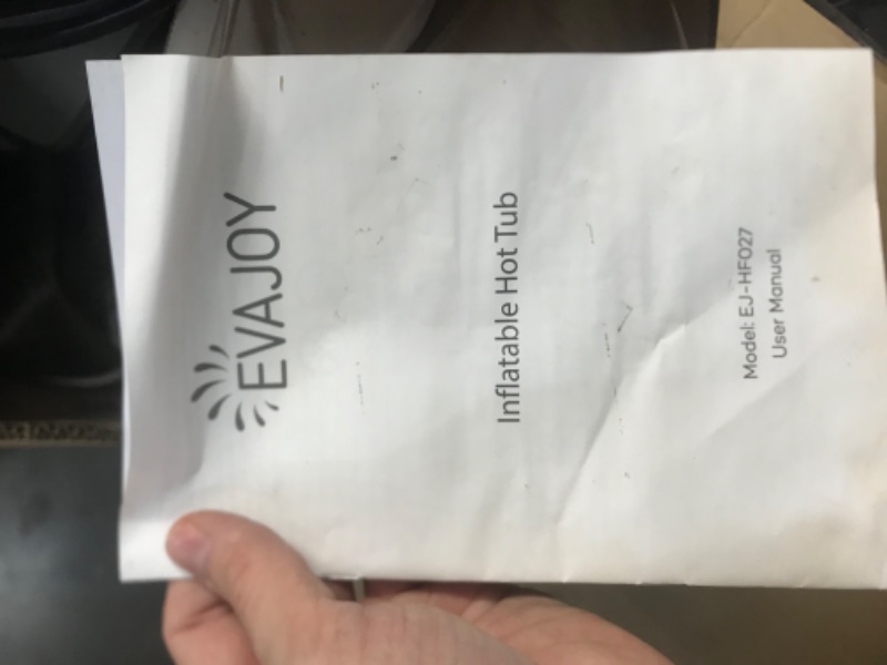 Photo 1 of EVAJOY Inflatable Hot Tub, Portable Inflatable Hot Tub with Built-in LED, Electric Heater Pump, Hot Tub Spa with 140 Air Jets, 4-6 Adults, for Backyard, Garden, Indoor