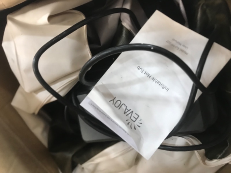 Photo 1 of EVAJOY Inflatable Hot Tub, Portable Inflatable Hot Tub with Built-in LED, Electric Heater Pump, Hot Tub Spa with 140 Air Jets, 4-6 Adults, for Backyard, Garden, Indoor