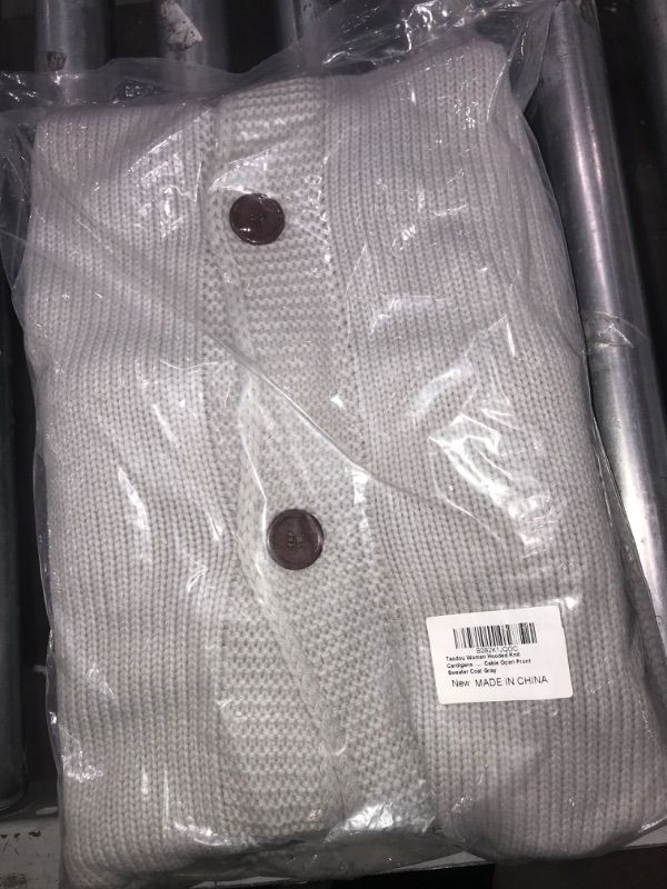 Photo 1 of *COLOR MAY VARY** Taodou Women Hooded Knit Cardigans Button Cable Open Front Sweater Coat Medium Beige