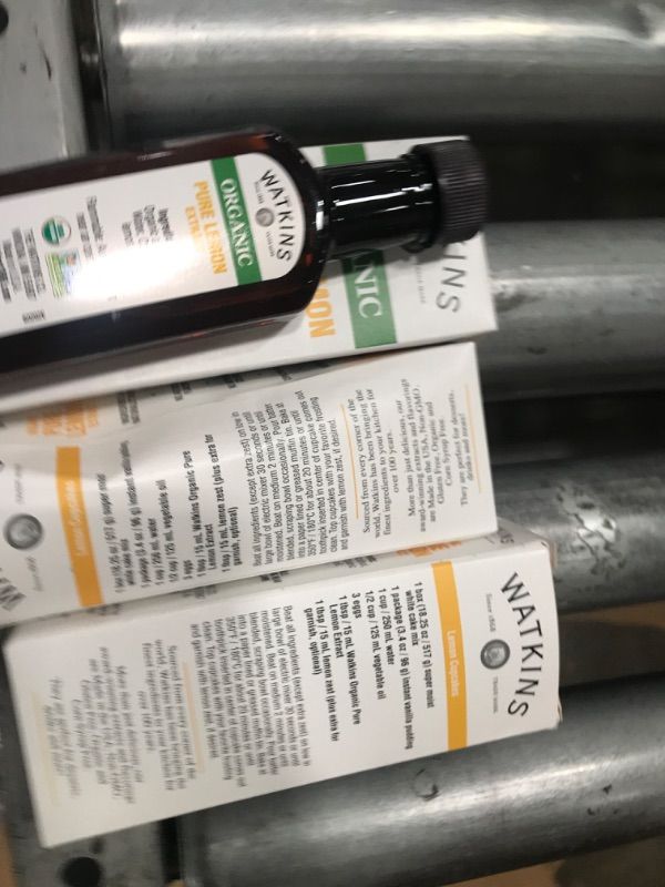 Photo 2 of 3PK--Watkins Organic Pure Lemon Extract, Non-GMO, Kosher, 2 oz. Bottle, Organic Pure Lemon Extract 2 Fl Oz 