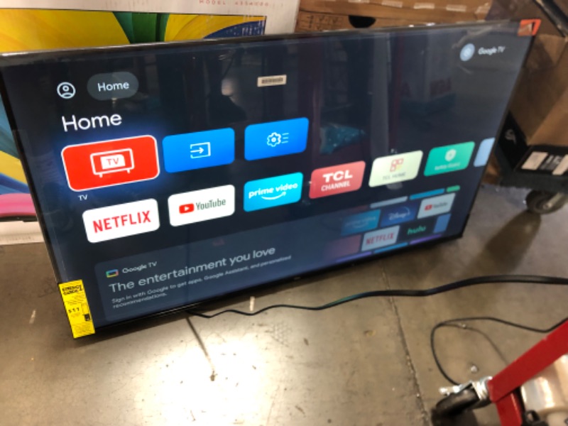 Photo 3 of TCL 43-Inch Class S4 4K LED Smart TV with Google TV (43S450G, 2023 Model), Dolby Vision, HDR Pro, Dolby Atmos, Google Assistant Built-in with Voice Remote, Works with Alexa, Streaming UHD Television 43 inches