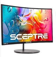 Photo 1 of Sceptre 24" Curved 75Hz Gaming LED Monitor Full HD 1080P HDMI VGA Speakers 