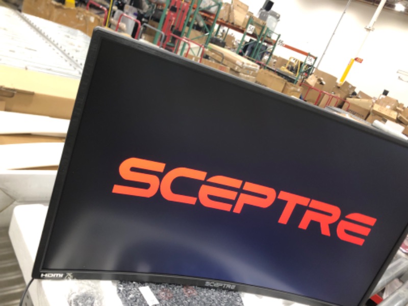 Photo 2 of LIKE NEW**Sceptre Curved 27" FHD 1080p 75Hz LED Monitor HDMI VGA Build-In Speakers, EDGE-LESS Metal Black 2019 (C275W-1920RN)
