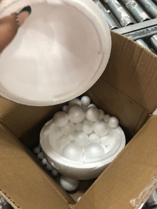 Photo 2 of 73 Pack Foam Balls White Foam Craft Balls Assorted Sizes Polystyrene Ball for Art and Craft DIY Supply School Party Modeling Project Holiday,5 Sizes 8, 2, 1...
