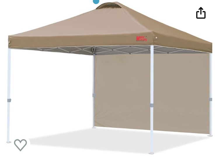 Photo 1 of *COLOR MAY VARY** MASTERCANOPY Durable Ez Pop-up Canopy Tent with 1 Sidewall (12x12 ft,)