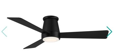 Photo 1 of *PARTS ONLY** +WAC Lighting Hug 52" 3-Blade Indoor / Outdoor Smart Flush Mount LED Ceiling Fan with Remote Control
