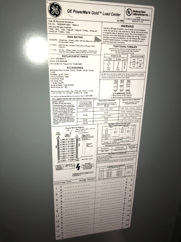 Photo 2 of 200 Amp 20-Space 40-Circuit Main Breaker Outdoor Load Center Contractor Kit
