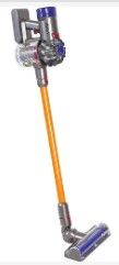 Photo 1 of Casdon Little Helper Dyson Cord-Free Vacuum Cleaner Toy, Grey, Orange and Purple (68702)