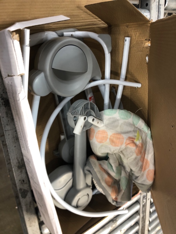 Photo 1 of Bright Starts Whimsical Wild Portable Compact Automatic Deluxe Baby Swing with Music and Taggies, Newborn and up