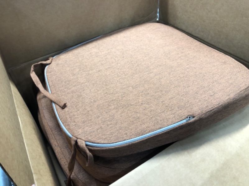 Photo 1 of 6pk- brown seat cushions
