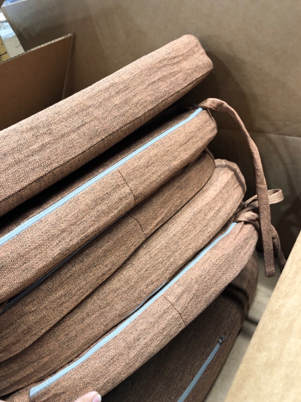 Photo 2 of 6pk- brown seat cushions