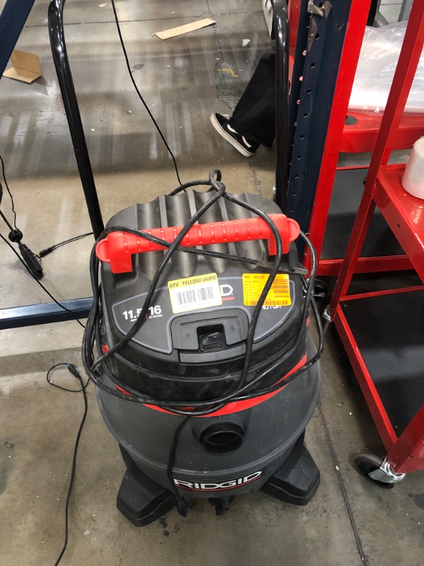 Photo 2 of 16 Gallon 2-Stage Commercial Wet/Dry Shop Vacuum with Fine Dust Filter, Professional Hose and Industrial Accessory Kit
