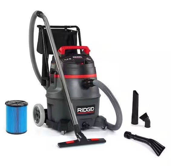 Photo 1 of 16 Gallon 2-Stage Commercial Wet/Dry Shop Vacuum with Fine Dust Filter, Professional Hose and Industrial Accessory Kit
