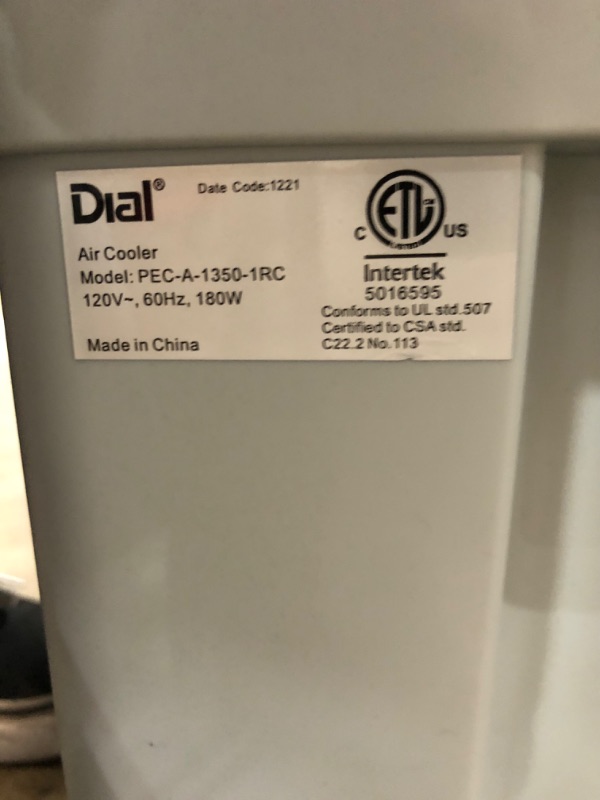 Photo 1 of 1300 CFM 3-Speed Portable Evaporative Cooler for 600 sq.ft.
