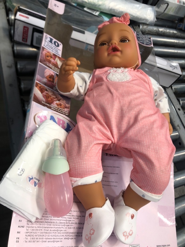 Photo 2 of Baby Born My Real Baby Doll Ava - Light Brown Eyes: Realistic Soft-Bodied Baby Doll Ages 3 & Up, Sound Effects, Drinks & Wets, Mouth Moves, Cries Real Tears, Eyes Open & Close, Pacifier