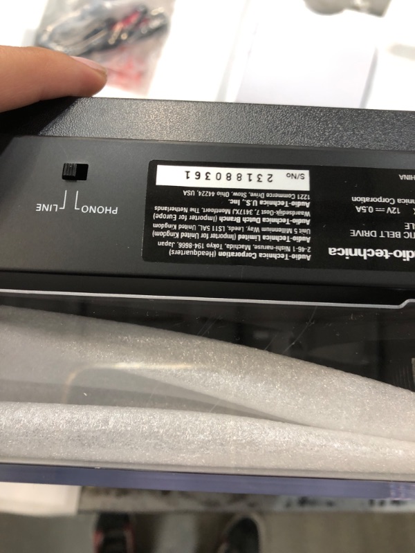 Photo 3 of Audio-Technica AT-LP60X-BK Fully Automatic Belt-Drive Stereo Turntable, Black, Hi-Fi, 2 Speed, Dust Cover, Anti-Resonance, Die-Cast Aluminum Platter
