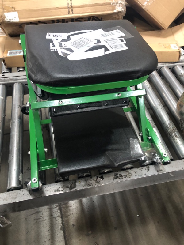 Photo 1 of Pro-LifT C-2036DG Black/Green 300 Lbs Mechanic Creeper & T-6903D Double Pin Jack Stands - 3 Ton Green Creeper 