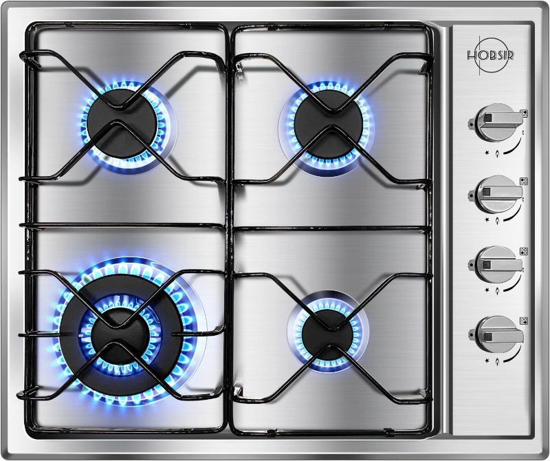 Photo 1 of *Not Exact*4 Burner Gas Stove Gas Cooktop 24 Inch, Stainless Steel Built-in Gas Hob for LPG/NG Dual Fuel, Natural Gas/Propane Cooktop with Flame-out Protection for Kitchen Apartmen, Easy to Clean, 110v
