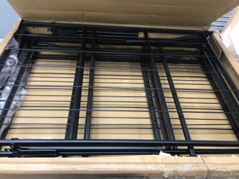 Photo 1 of ZINUS SmartBase Heavy Duty Mattress Foundation / 18 Inch Metal Platform Bed Frame / No Box Spring Needed / Sturdy Steel Frame / Underbed Storage, Queen Black Queen Heavy Duty (18")