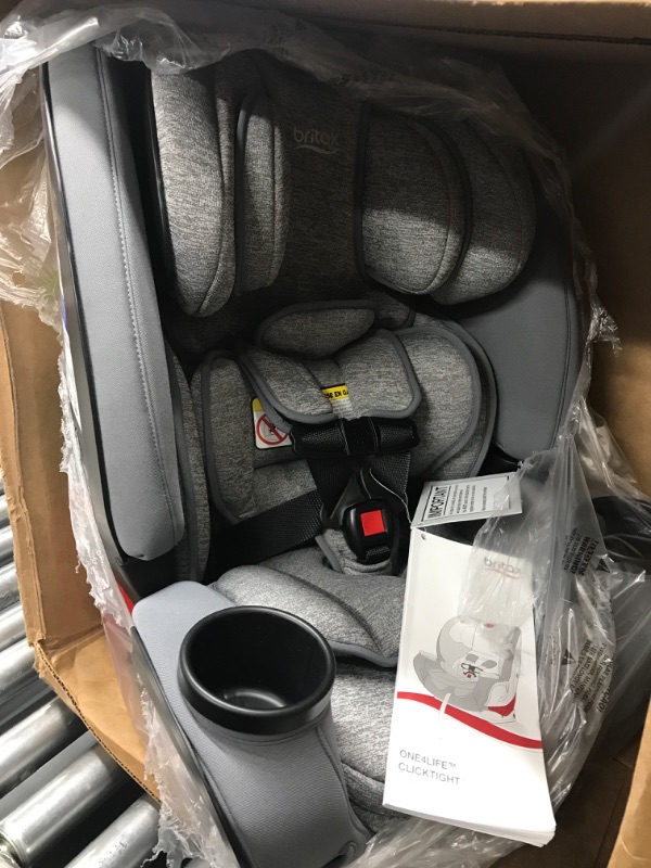 Photo 2 of Britax One4Life Convertible Car Seat, 10 Years of Use from 5 to 120 Pounds, Converts from Rear-Facing Infant Car Seat to Forward-Facing Booster Seat, Performance Fabric, Cool N Dry Moonstone