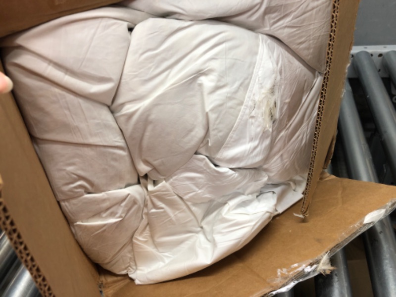 Photo 1 of ***damaged***WhatsBedding 5 Inch Goose Down and Feather Bed, Luxury Extra Thick Mattress Topper King Size, Hotel Collection 1900 GSM Overfilled Pillow Top, Hand Made 1200TC Egyptian Cotton Fabric, 78x80 Inch Cotton King