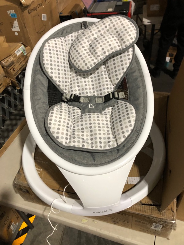 Photo 2 of *USED* Munchkin Bluetooth Enabled Lightweight Baby Swing with Natural Sway in 5 Ranges of Motion, Includes Remote Control