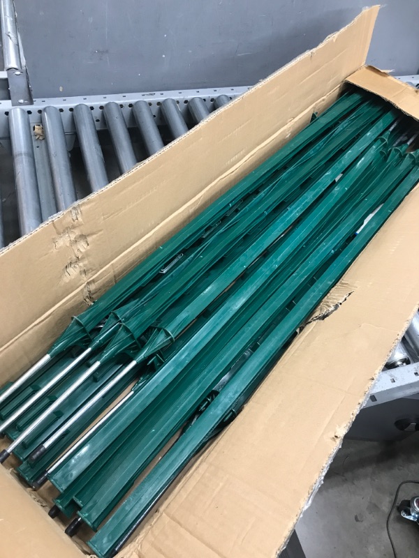 Photo 1 of 20 Pack 48inch Step-in Electric Fence Posts – Temporary Plastic Fence Stakes for Garden and Farm Protection, Easy to Install and Move.?Green?