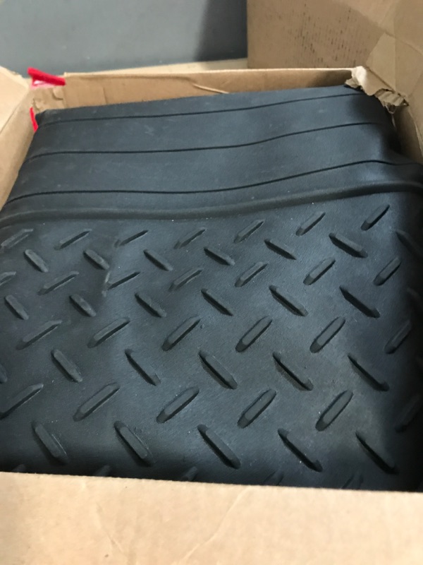 Photo 2 of BDK-MT-785 Heavy Duty Cargo Liner Floor Mat-All Weather Trunk Protection, Trimmable to Fit & Durable HD Rubber Protection for Car SUV Sedan Auto - Black