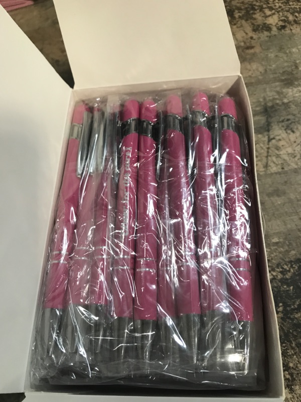 Photo 3 of Cholemy 60 Pcs Breast Cancer Awareness Pens Bulk Pink Retractable Ballpoint Pen Cancer Survivor Gift Pen with Pink Ribbon for Breast Health Lecture Public Charity Activity Supplies(Motivational)