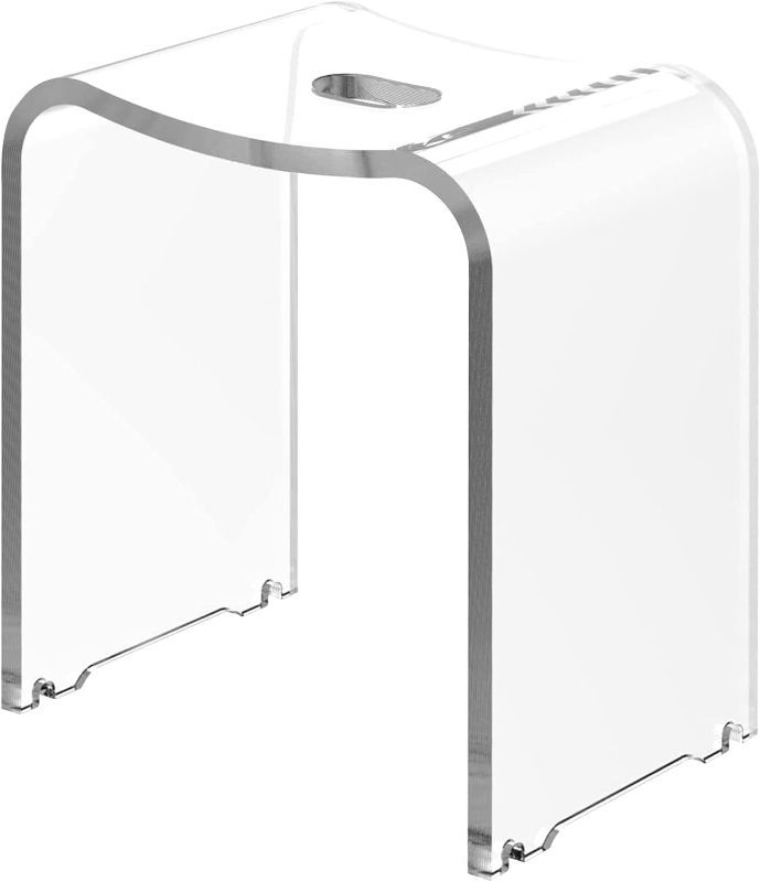 Photo 1 of 11x12x9" Clear Plastic Curved Edge Kiddie Stool 