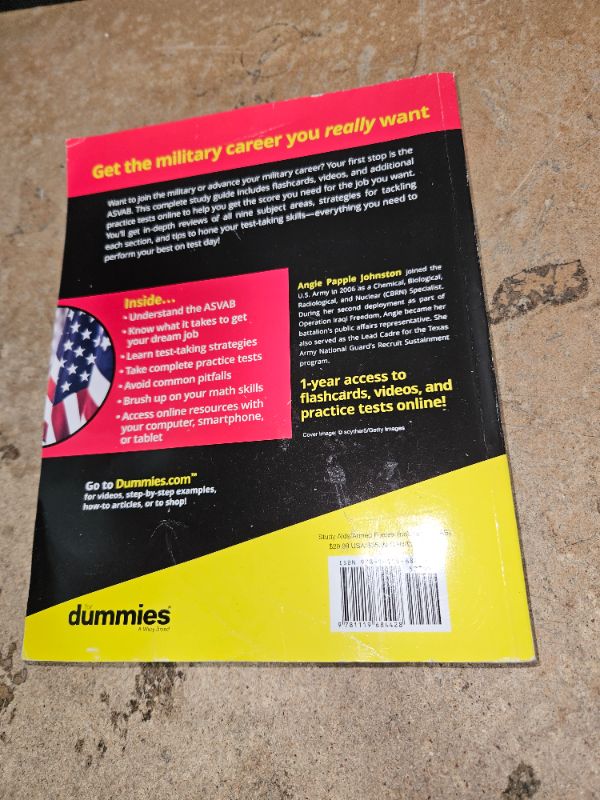 Photo 2 of 2020-2021 ASVAB for Dummies: Book + 7 Practice Tests Online + Flashcards + Video