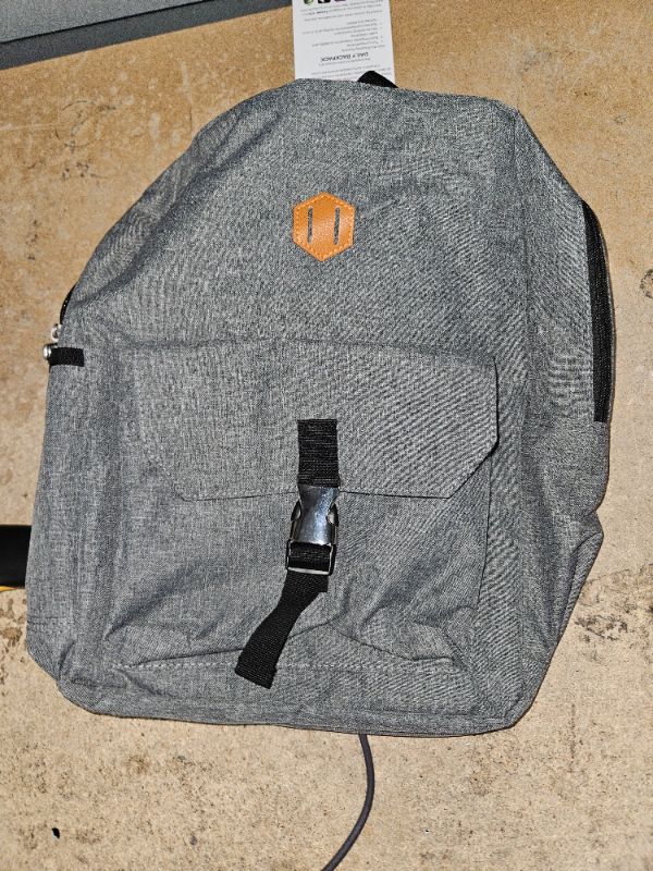 Photo 1 of Cango Grey & Black Small Backpack 